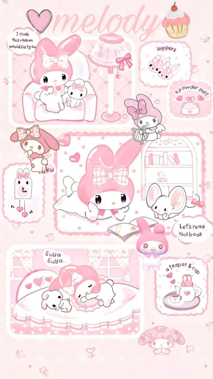 my melody wallpaper background