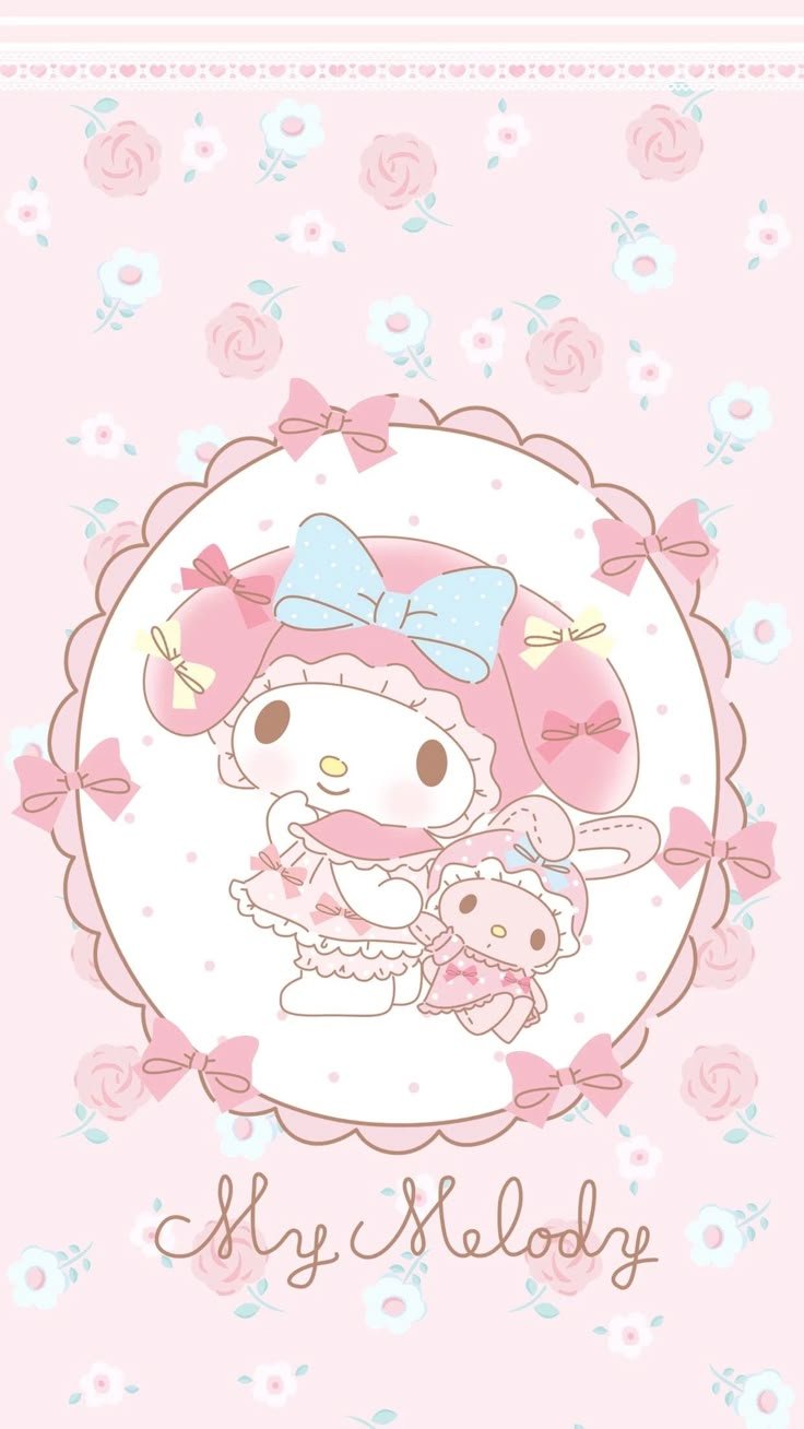 my melody wallpaper black