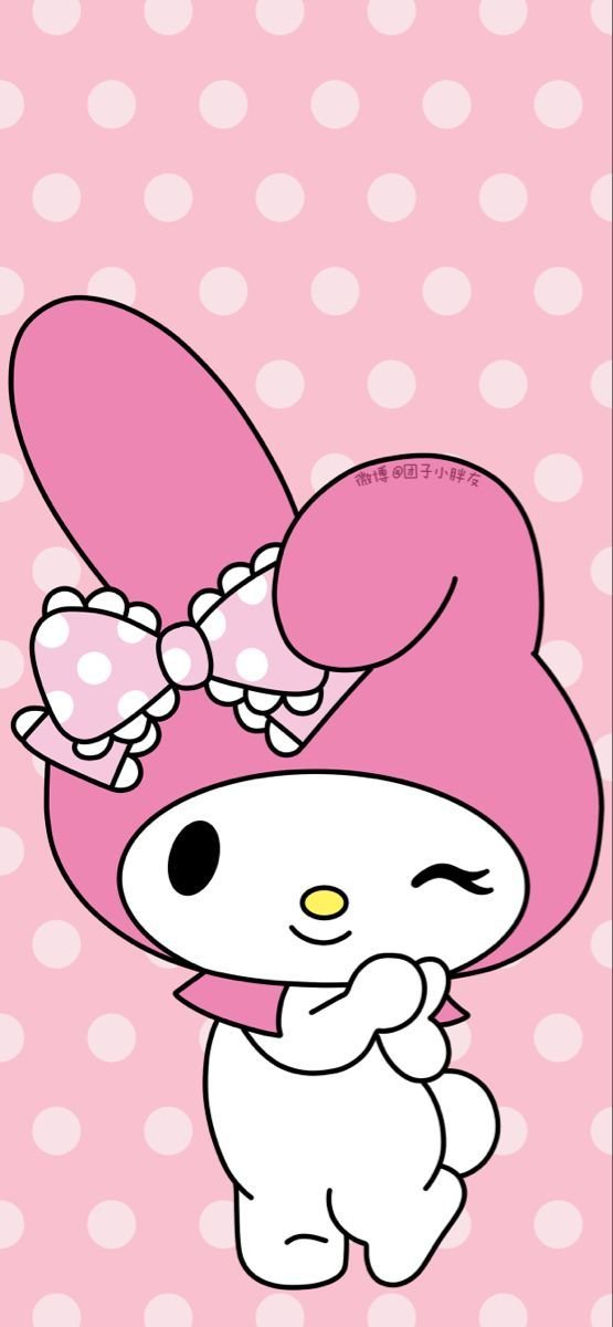 my melody wallpaper dark pink