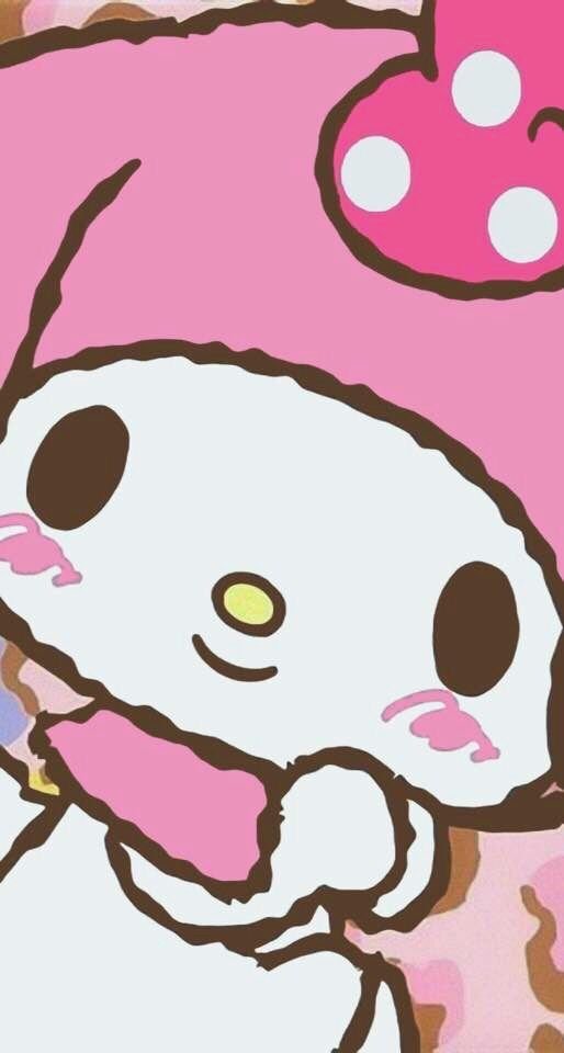 my melody wallpaper dark pink
